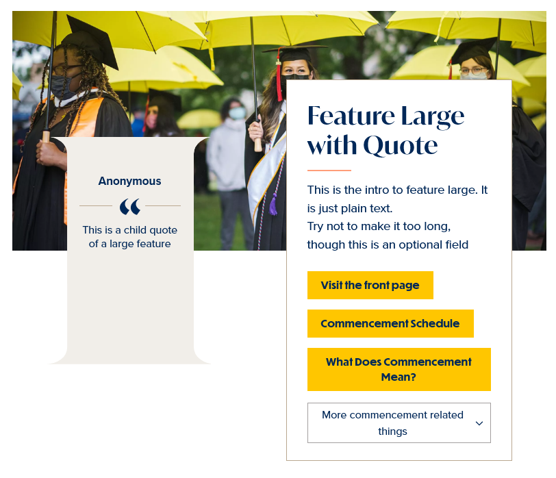 screenshot feature large with quote and dropdown display
