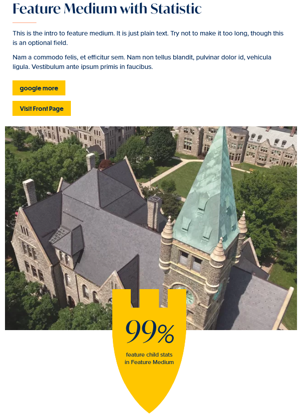 screenshot feature medium display with statistic