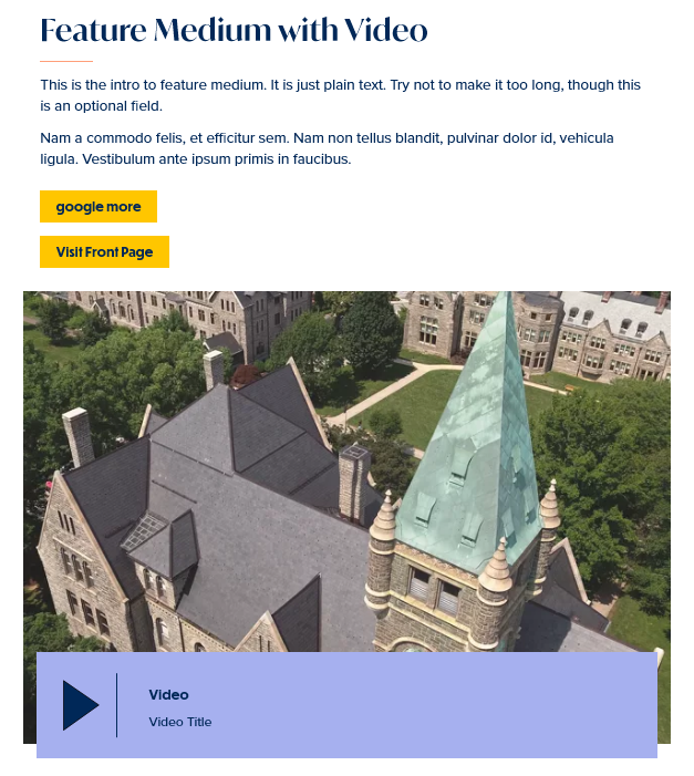 screenshot feature medium display with video