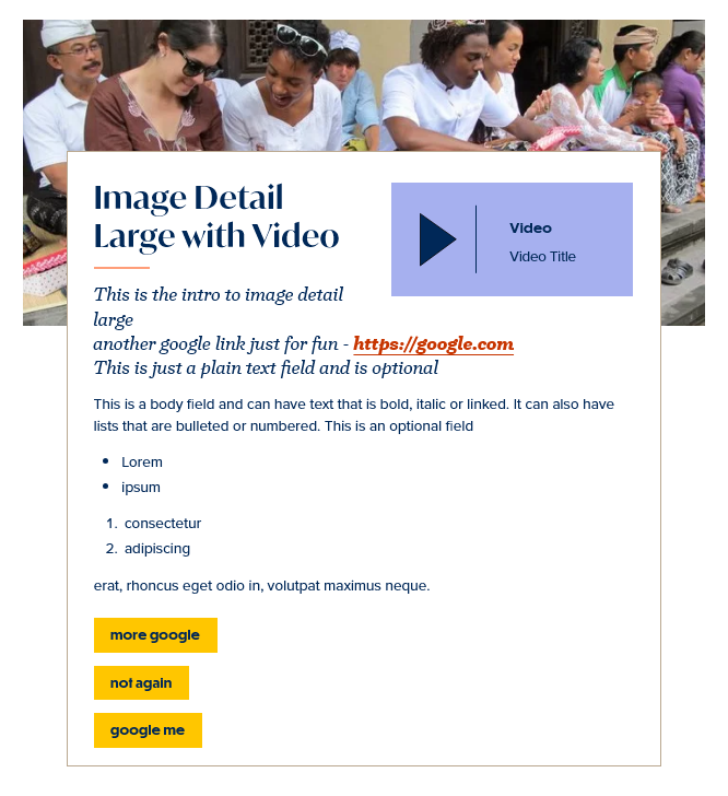 screenshot image detail large display with video