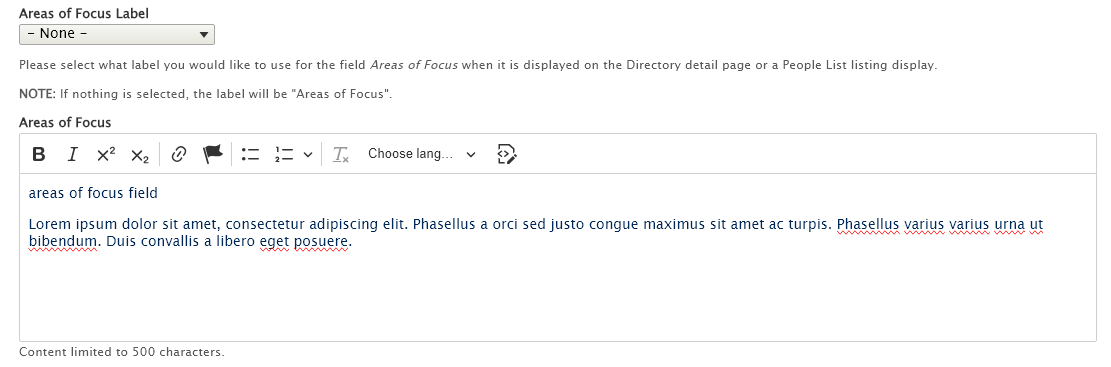 screenshot directory area of focus field