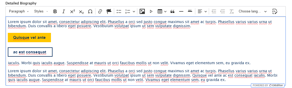 screenshot directory detailed biography field