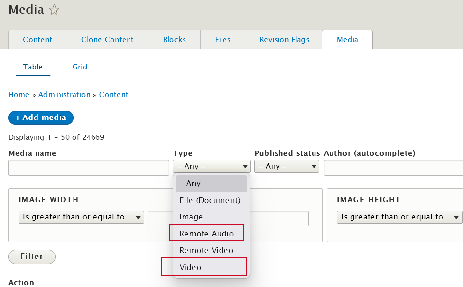 screenshot media view page