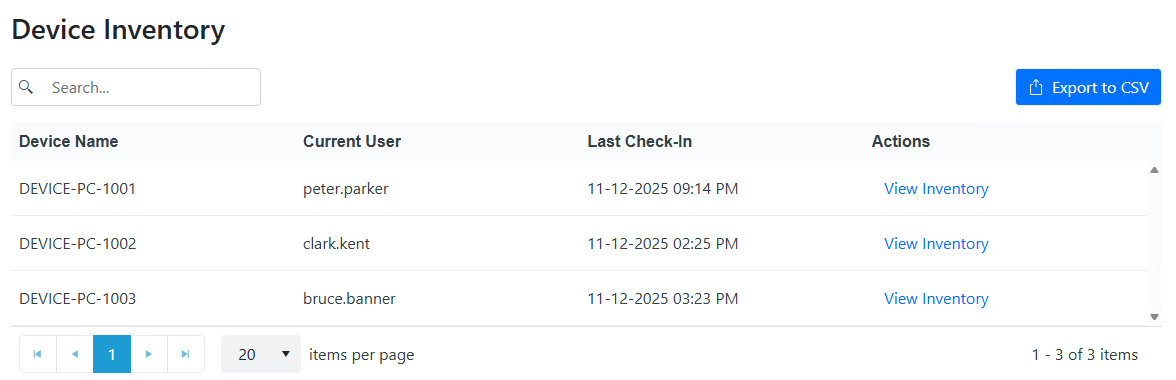 Right Click Tools Insights - Device Inventory page in Recast Management Server