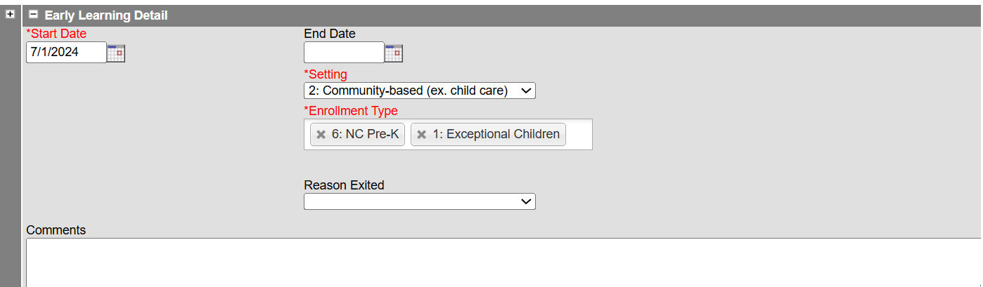 Early Education program information