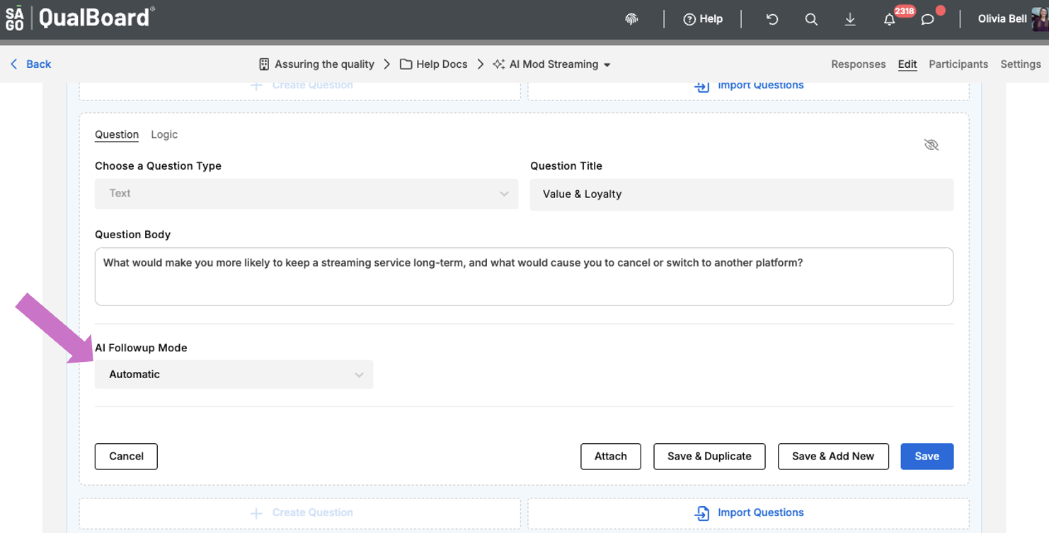 Previewing Question Types