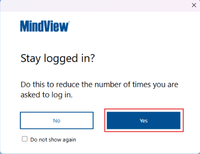 MindView stay logged in screen MindView stay logged in screen
