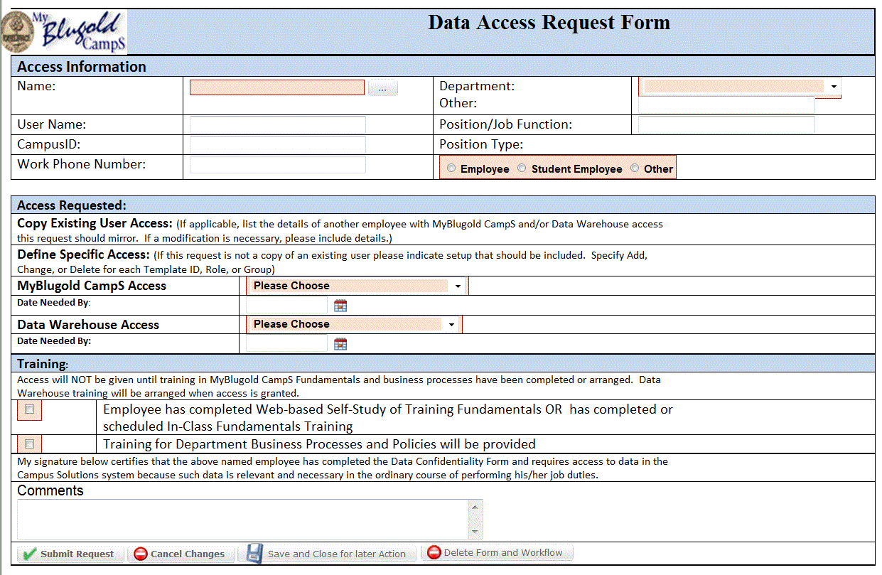 data access request form