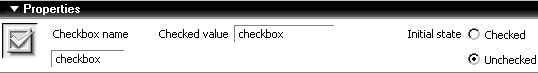 checkbox properties