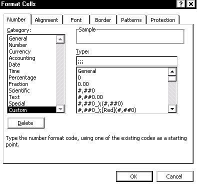 format cells