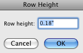 row height