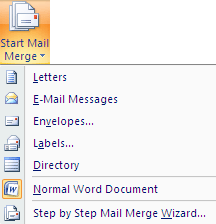 start mail merge