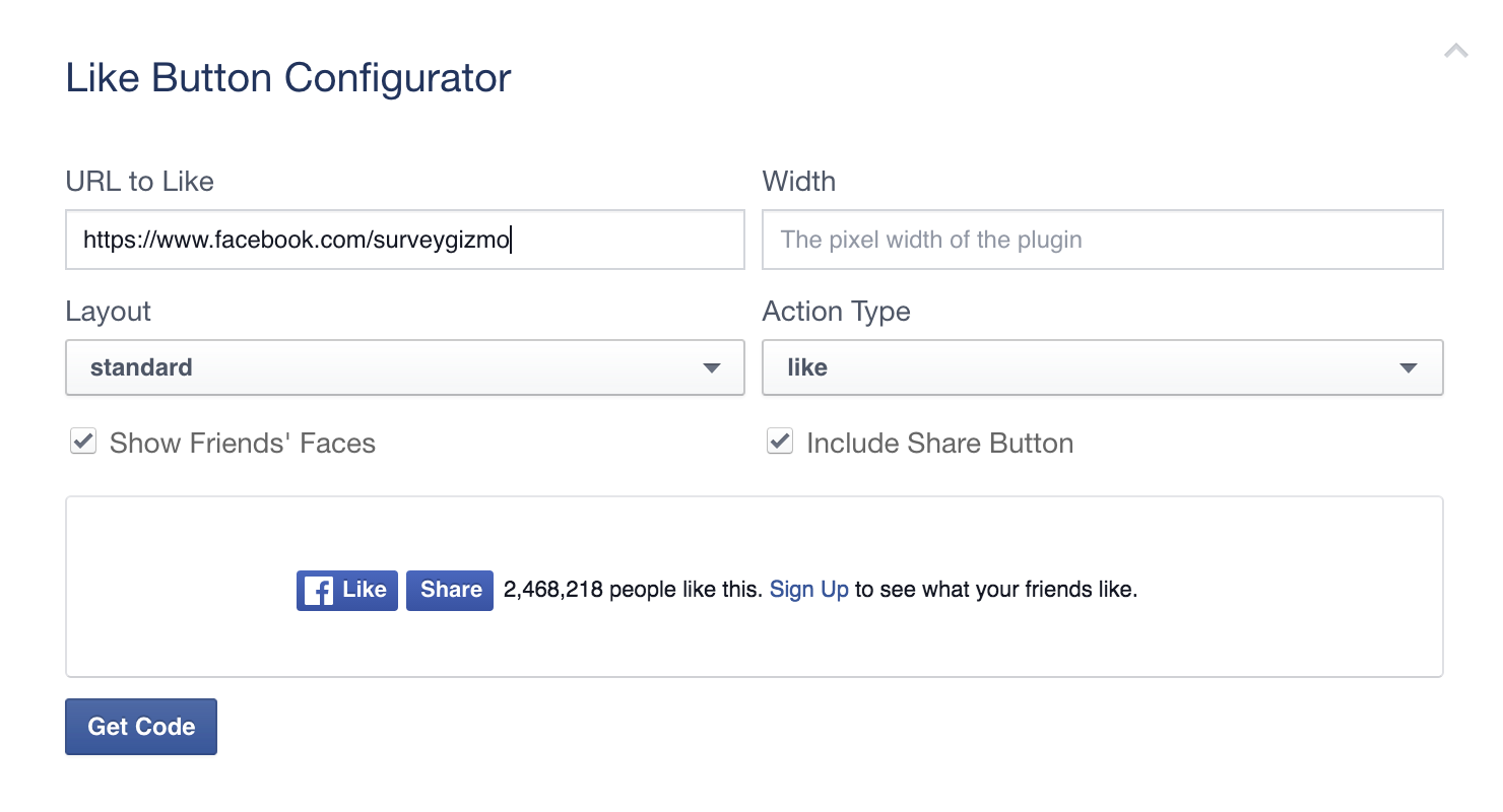Facebook Like Button Configurator