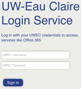 UWEC login