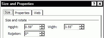 size and properties