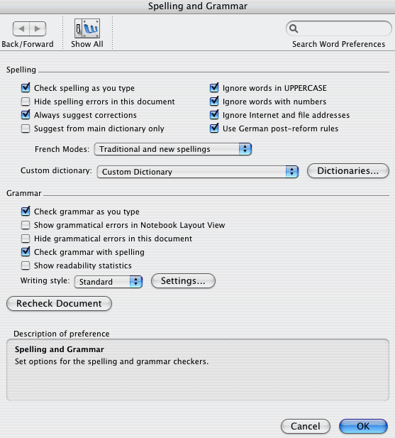 microsoft word issues on mac