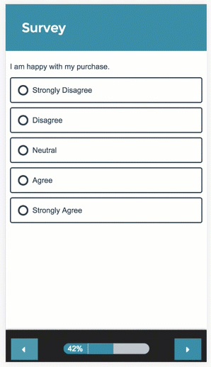 Rating Question Survey Taking on Mobile