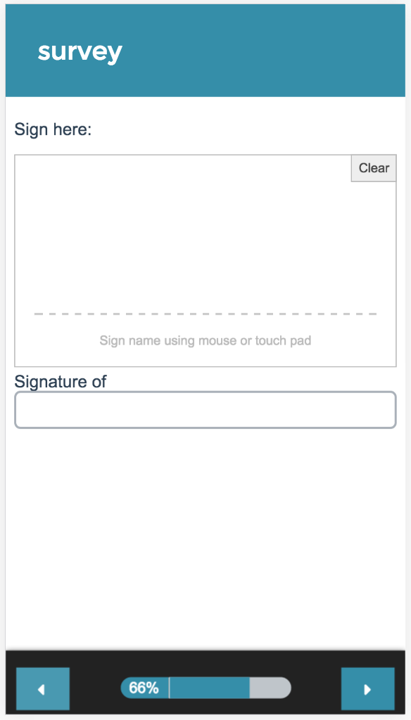 Signature Question Mobile Example