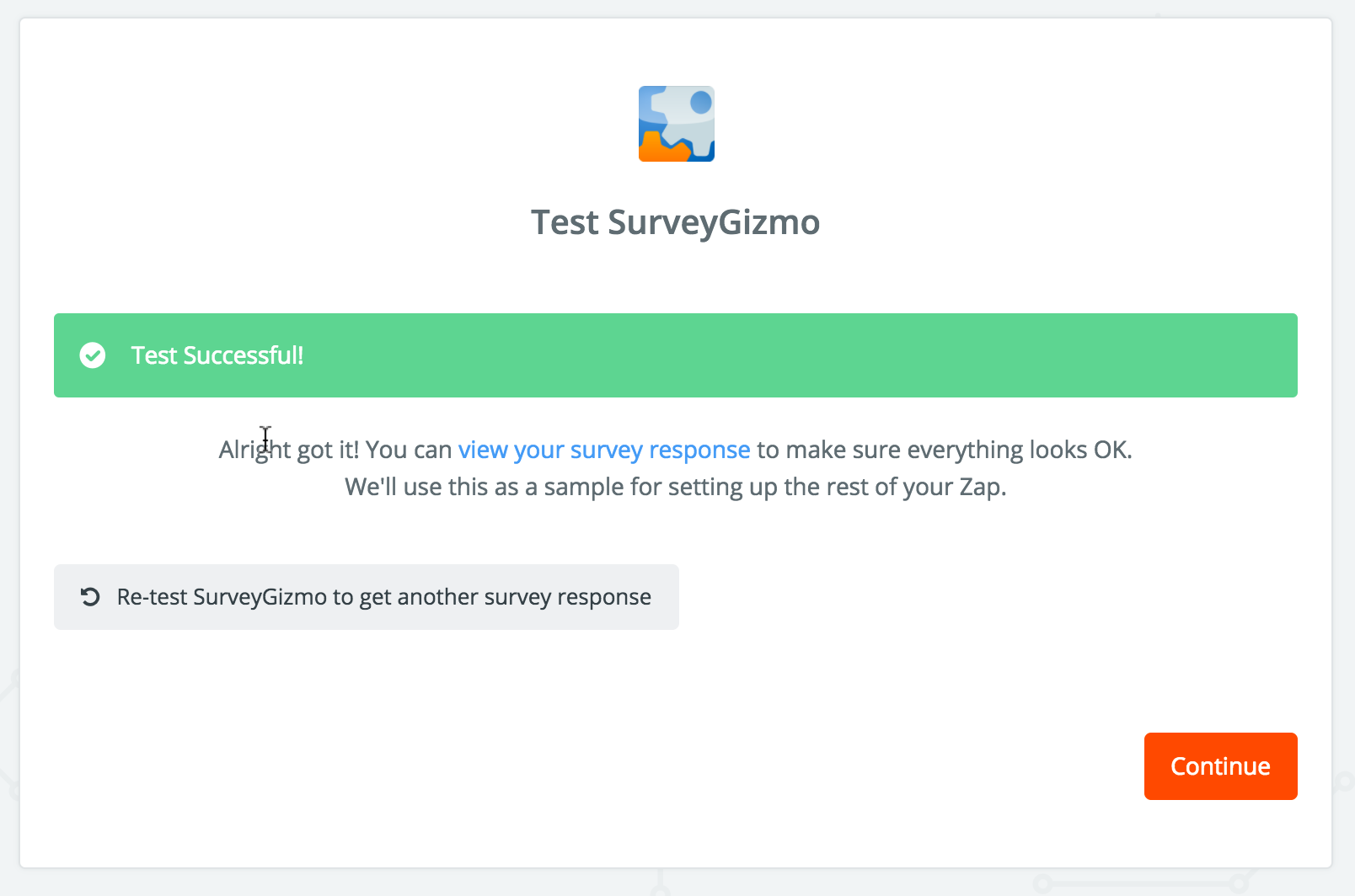 Zapier: Test SurveyGizmo