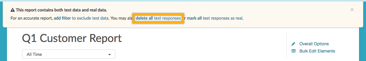 Delete All Test Responses