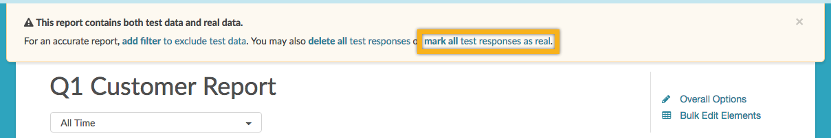 Mark All Test Responses as Real