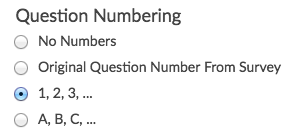Question Numbering