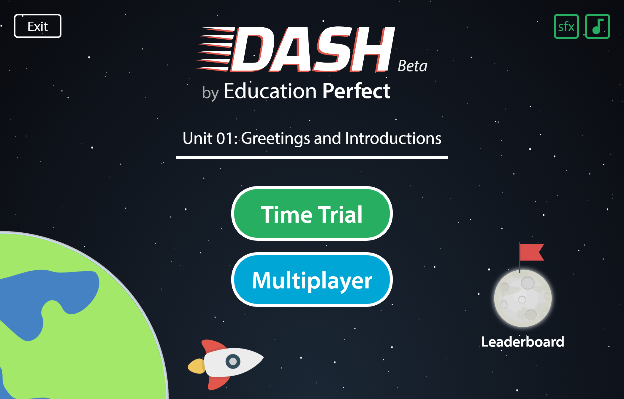 Showing two play styles in Dash: Time Trial and Multiplayer