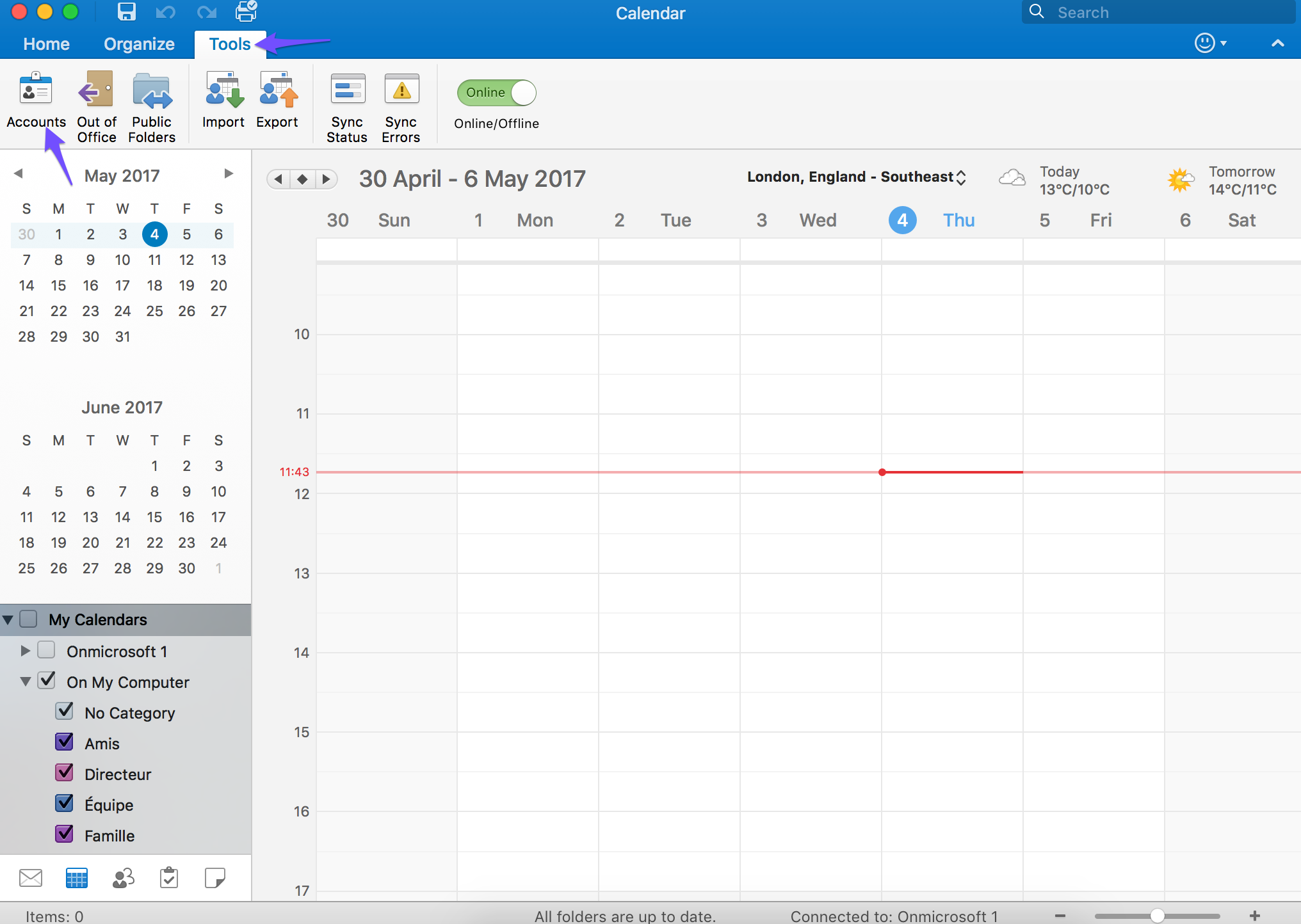 Outlook for Mac users share your calendar directly wi