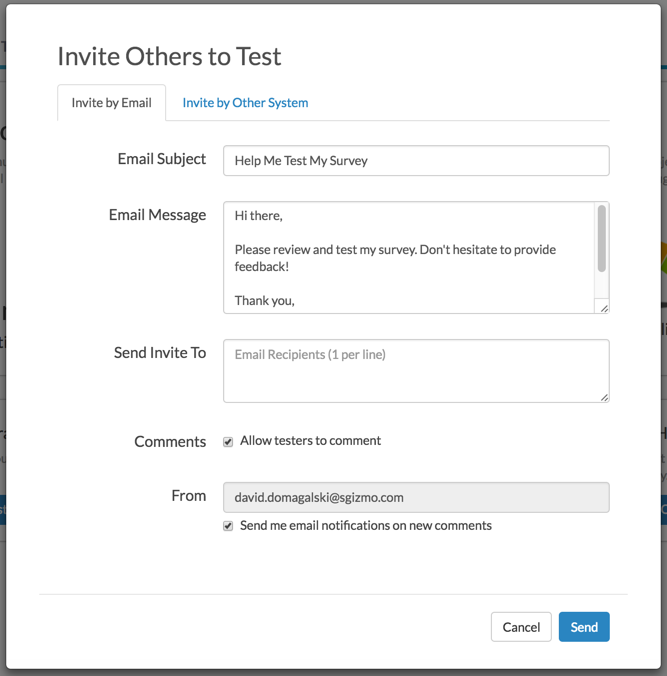 Invite Others To Test Your Survey