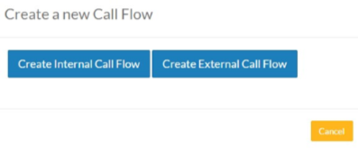 Create New Call Flow Dialog Box
