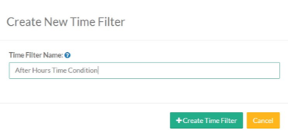 Create New Time Filter - Time Filter Name Pop-Up