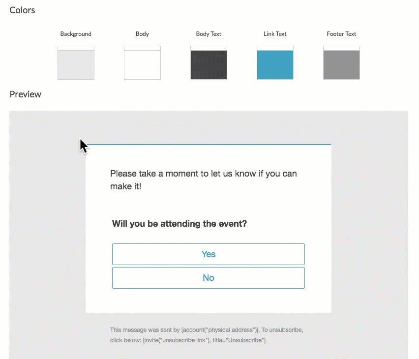 Change Email Message Colors