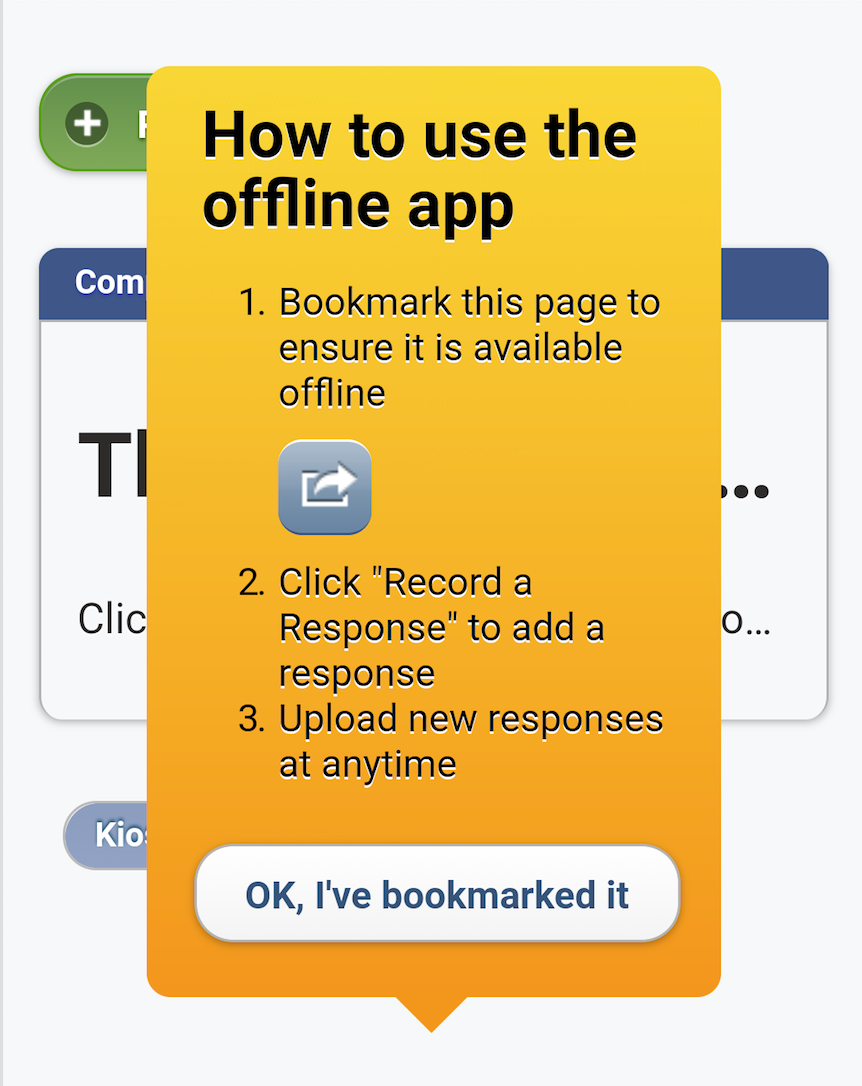 Bookmark your Offline Link