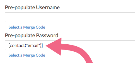 Pre-Populate Username and Password Fields
