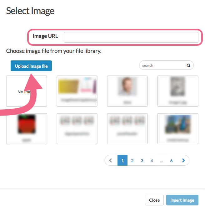 Choose Image From Library, Upload, or URL