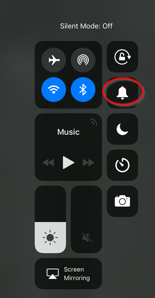 Silent mode off icon