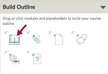 Indicates Create a Module icon in Course Builder