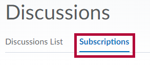 Shows Subscriptions