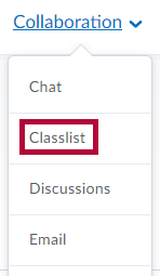 Identifies Classlist tool.
