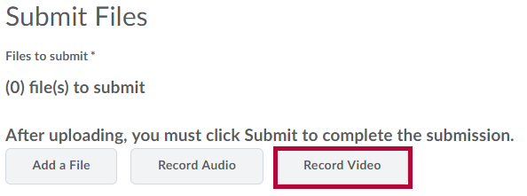 Identifies Record Video button.