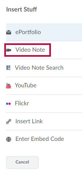Identifies Video Note