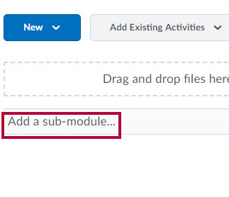 Shows Add a sub-module