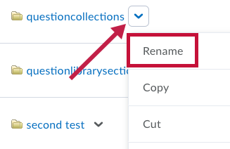Identifies Rename option in context menu