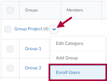 Identifies the location of Enroll Users option.