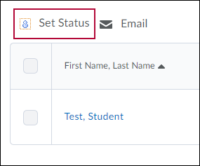 Set Status button
