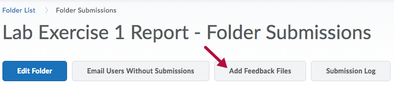 Indicates Add Feedback Files option on Folder Submissions page