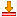 Job Actively Queueing glyph displaying an orange arrow pointing downward towards a red line.