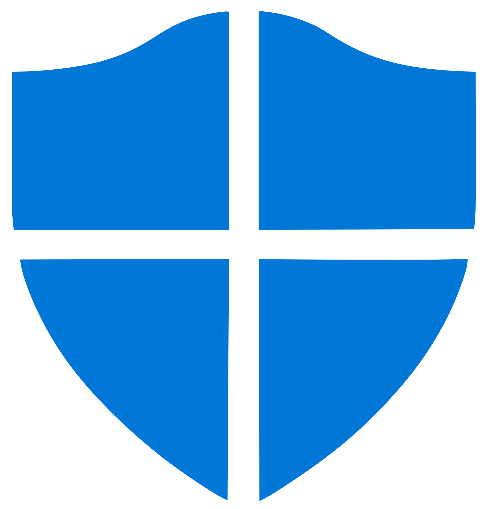 Icon: White cross on a blue shield.