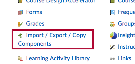 Identifies Import/Export/Copy