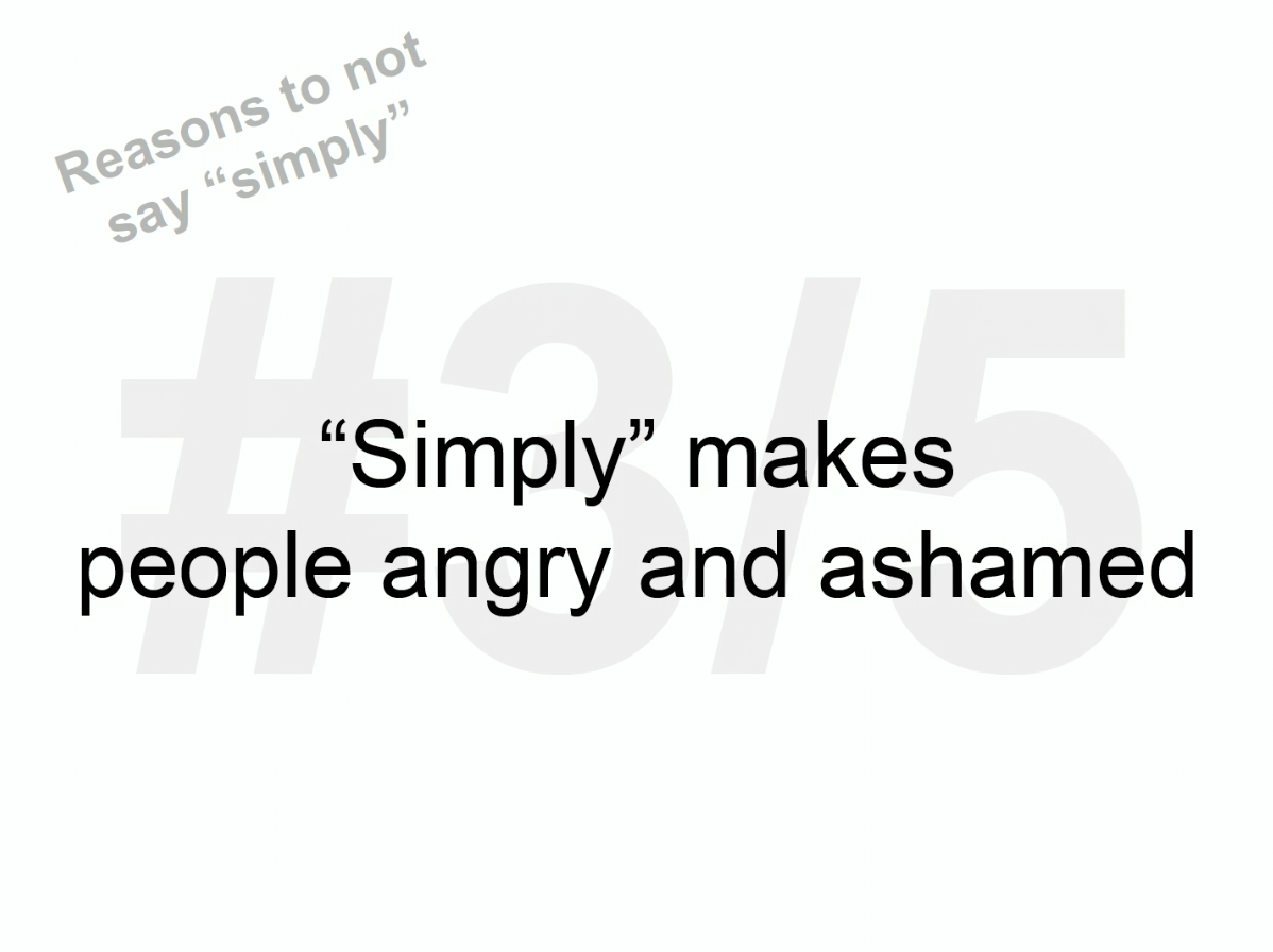 Image with a #3 of 5 watermark, text reads: Simply makes people angry and ashamed